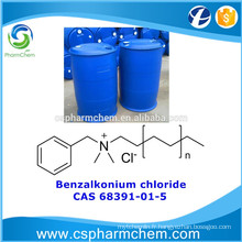 Chlorure de benzalkonium, CAS 68391-01-5, chlorure d&#39;alkyl diméthylbenzylammonium pour le traitement de l&#39;eau